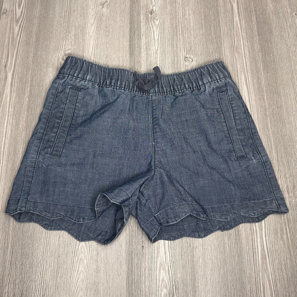 Magellan Outdoors - Girls S (7) - Scalloped Hem Shorts - Dark Blue Denim